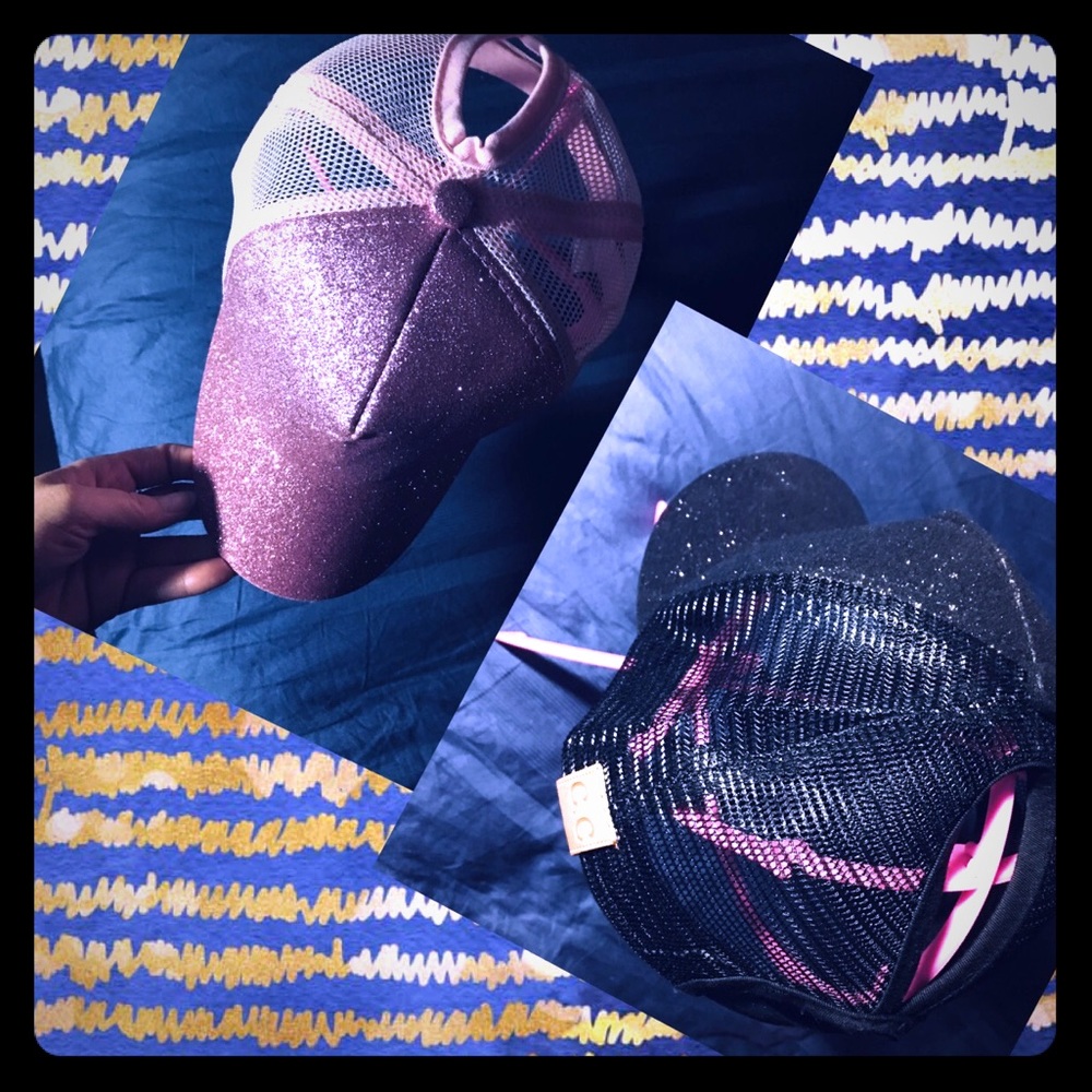 ⚡️SALE- 3️⃣ for $25⚡️ BLING Glitter Ponytail Hats